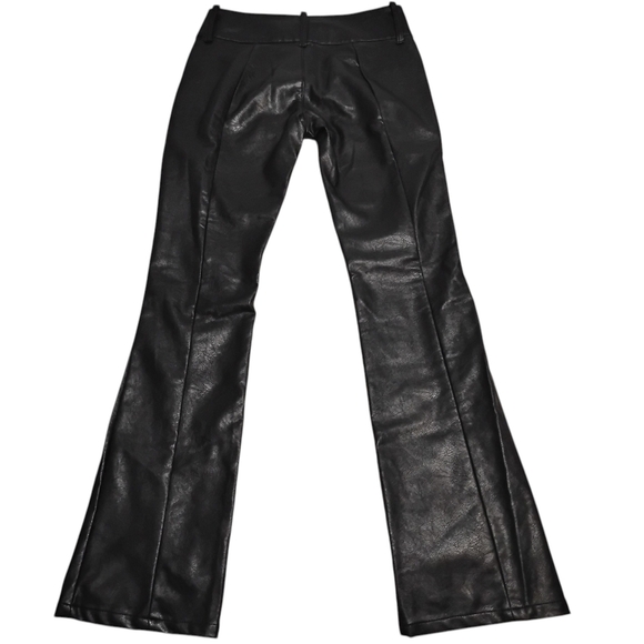 Urban Outfitters | EUC | Y2K Low Rise Faux Leather Belted Boot Cut Pant | Size 4 - Picture 5 of 16